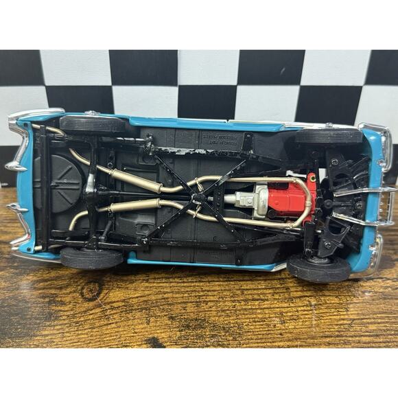 1960 Corvette Convertible Turquoise Diecast Car- Franklin Mint- READ DESCRIPTION - Picture 13 of 16